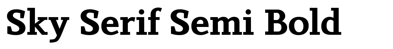 Sky Serif Semi Bold